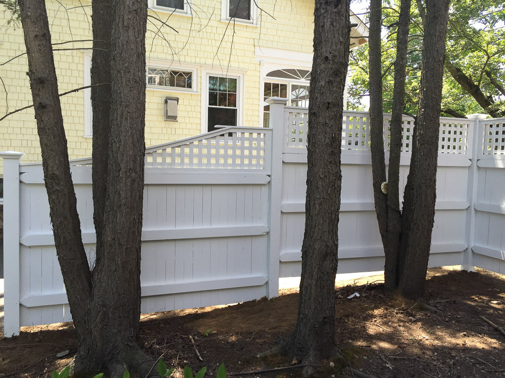 stained small square lattice topper in Waltham3