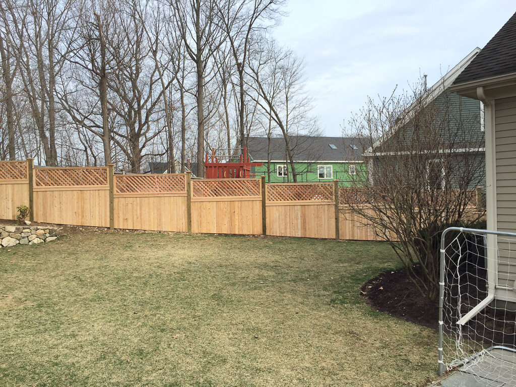 6'  cedar board and lattice in Needham