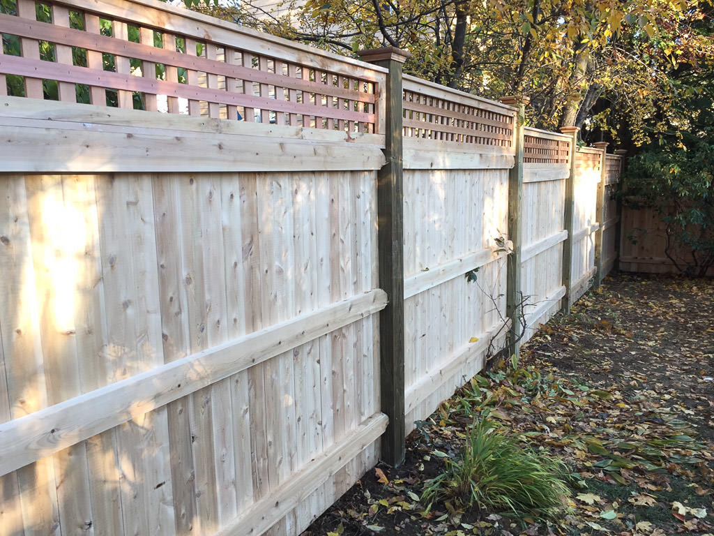 cedar, board with small square lattice top