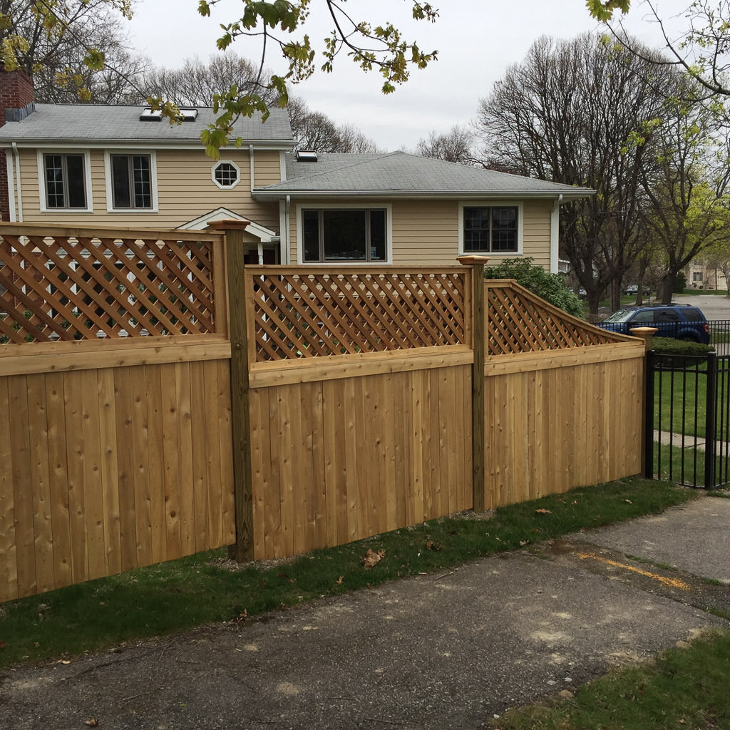 cedar, board with small square lattice top