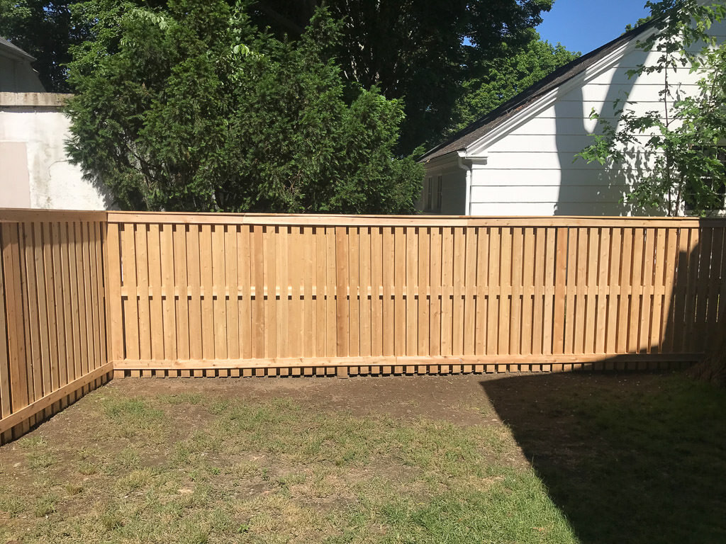 6' high cedar board on board in Newton