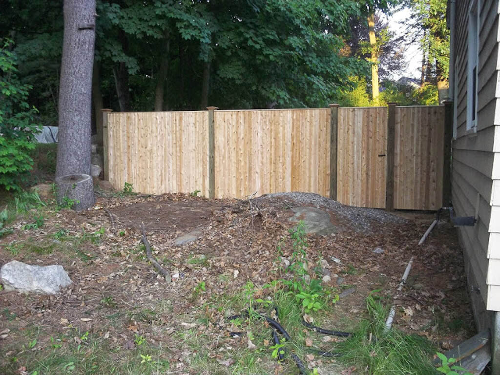 6 high cedar 1x4 board with gate