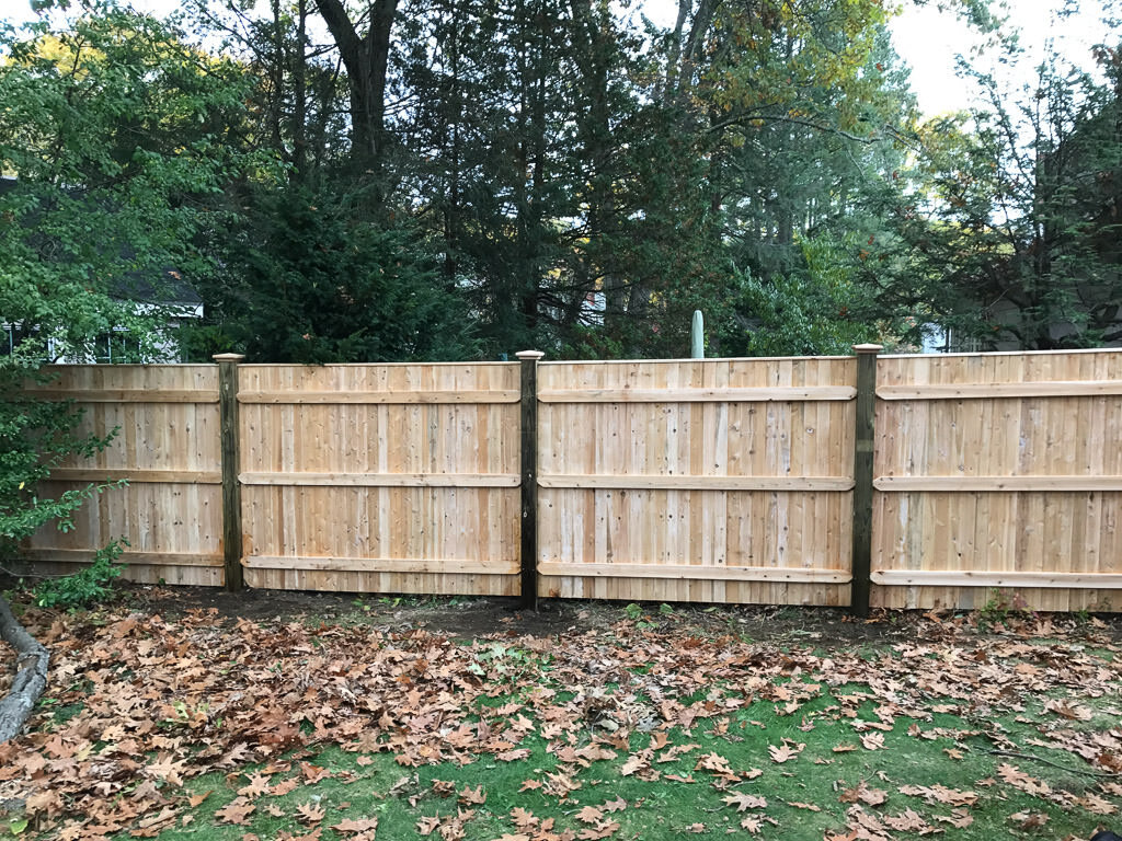 cedar board fence 11