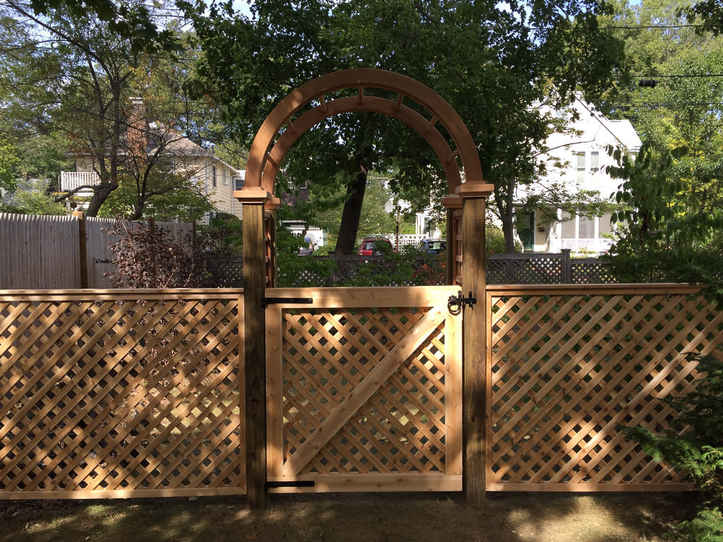 cedar lattice with arbor