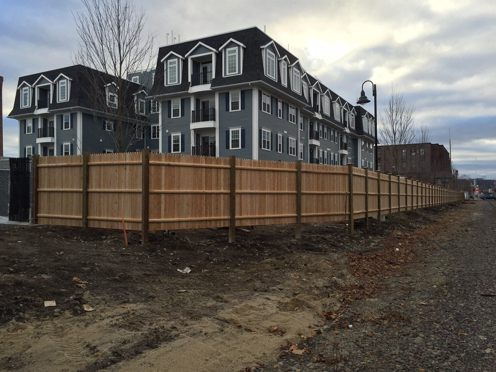 6' high stockade with square posts in Waltham