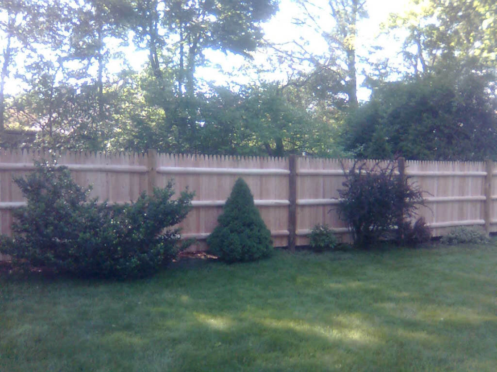 6' high stockade, rustic rails in Watertown