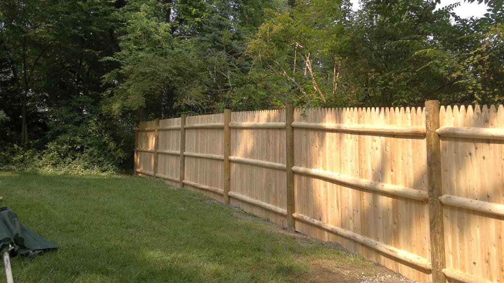 6' high stockade, rustic rails in West Roxbury