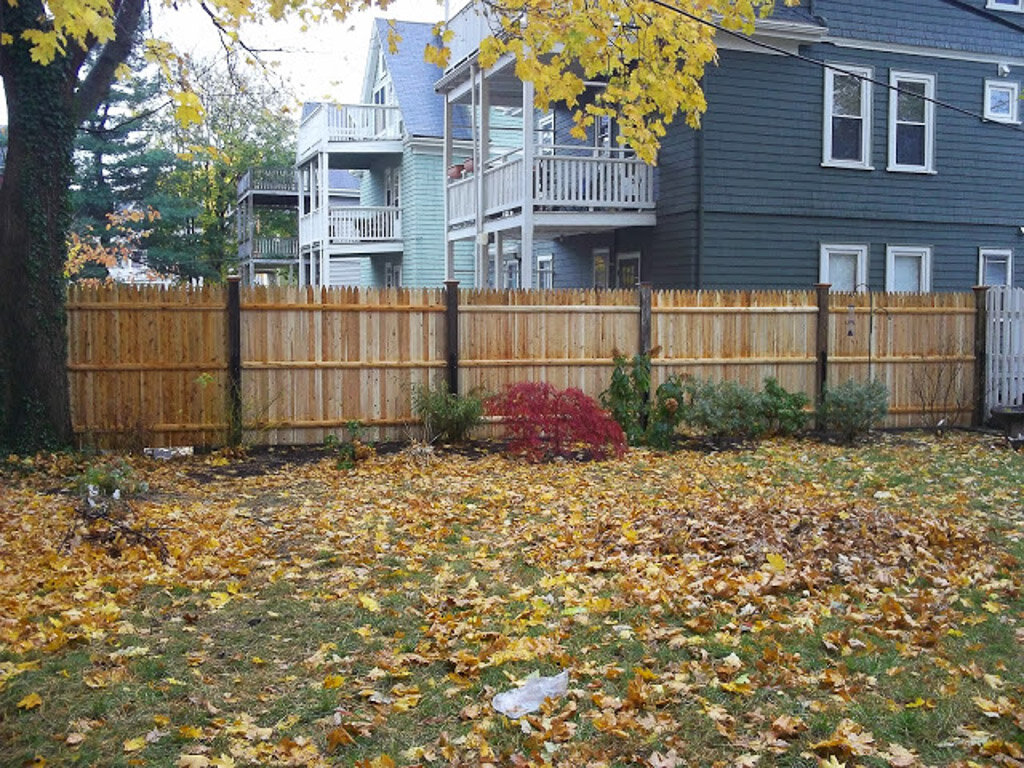 stockade with square posts in Boston