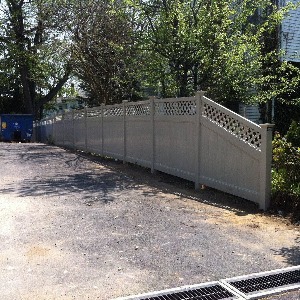 TAN vinyl board and lattice in Newton