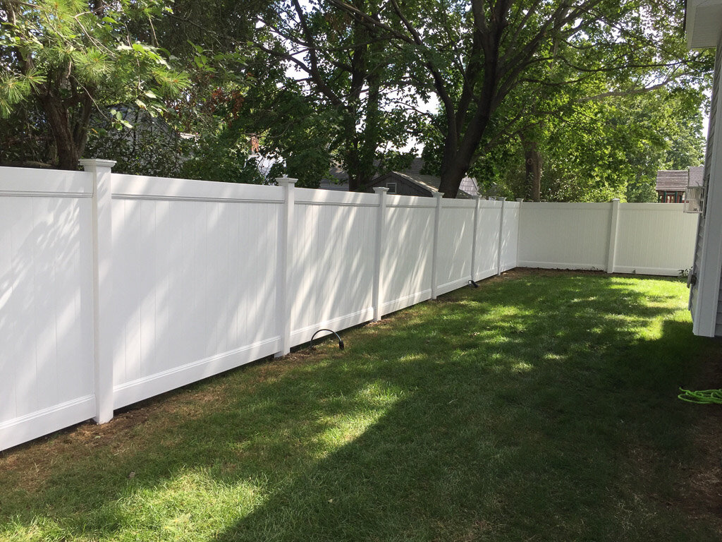 white vinyl privacy in Newton