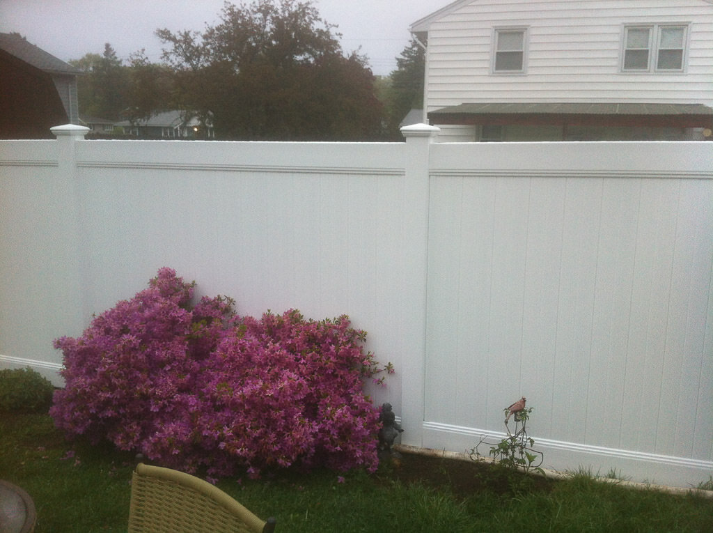 white vinyl privacy in West Roxbury