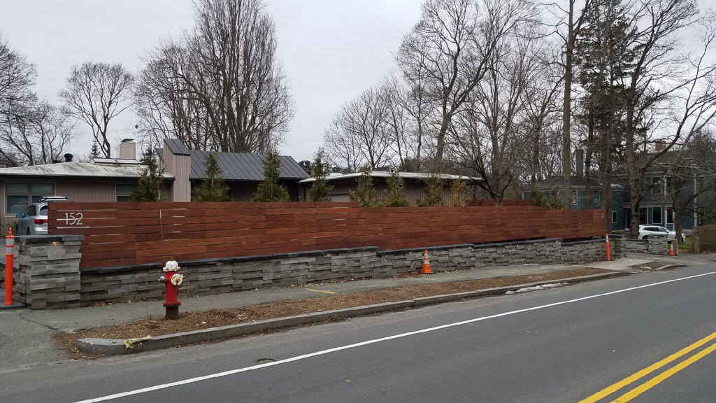 Stained horizontal board in Newton