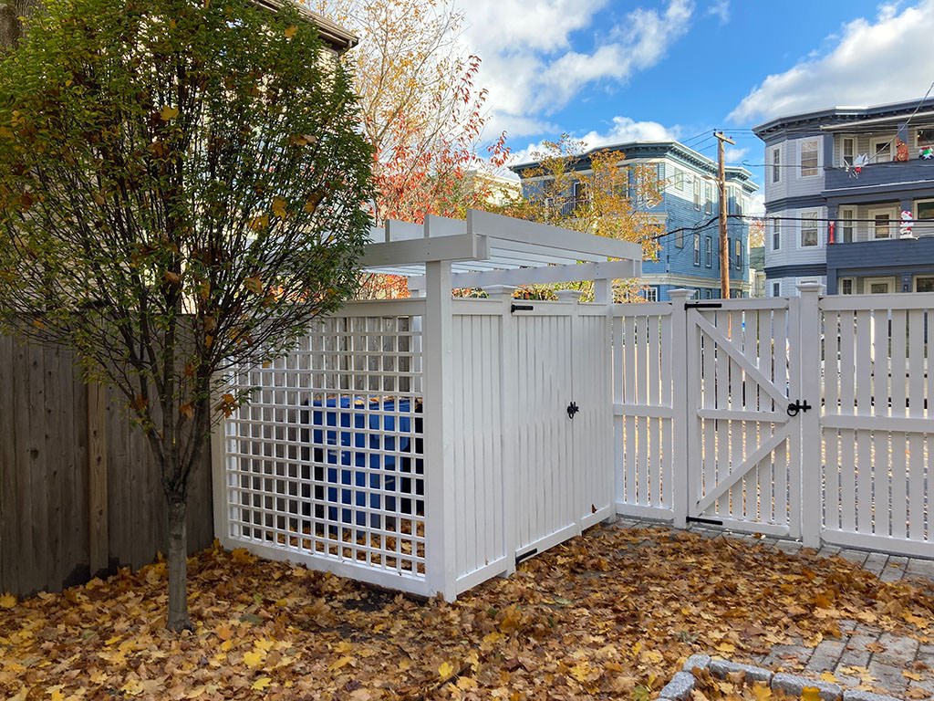 Trash enclosure in Cambridge