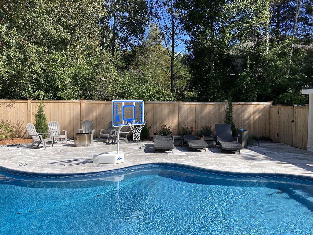 1x6 T&G board pool fence in Sudbury