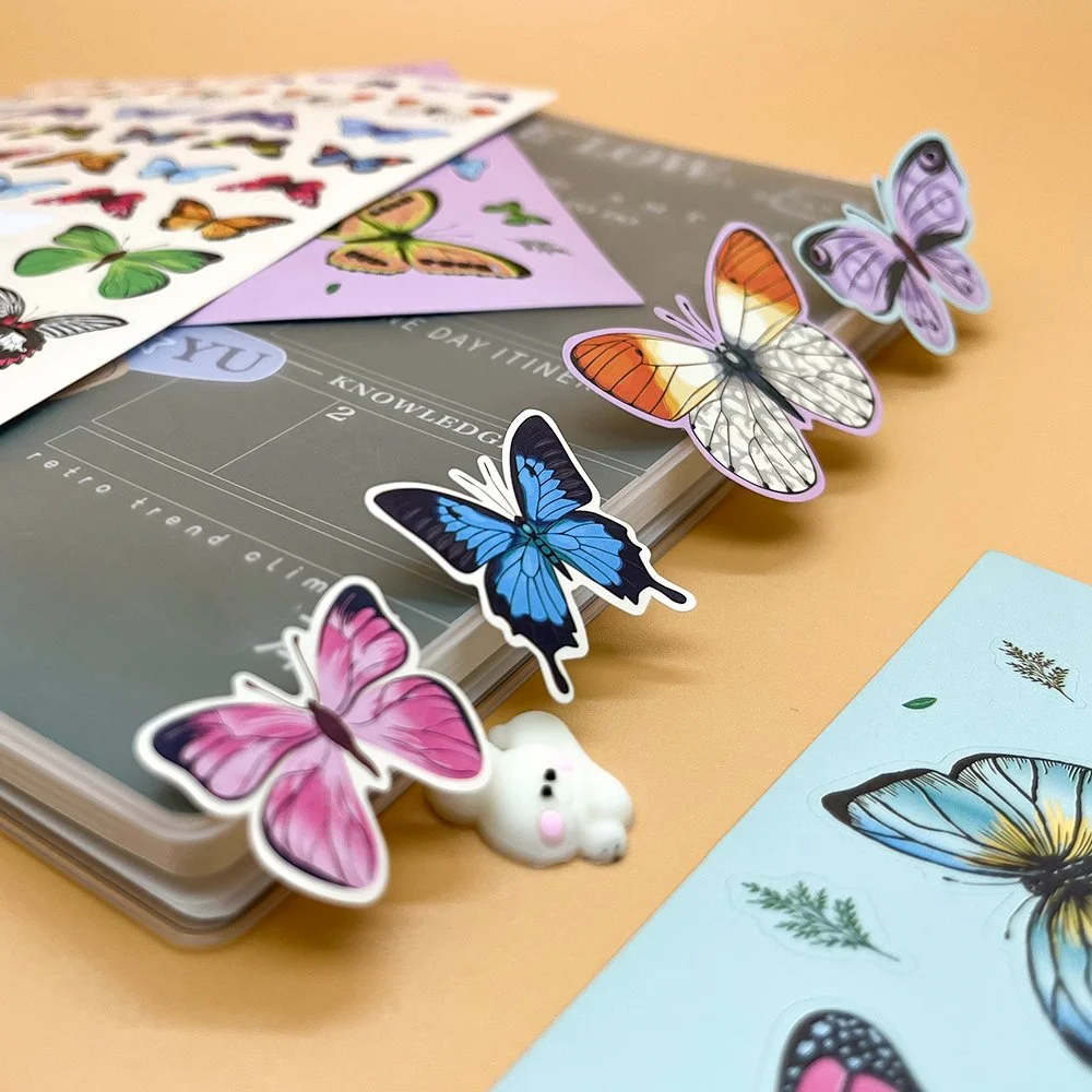 Vibrant butterfly stickers: fluttery grace for a touch of sweet magic.