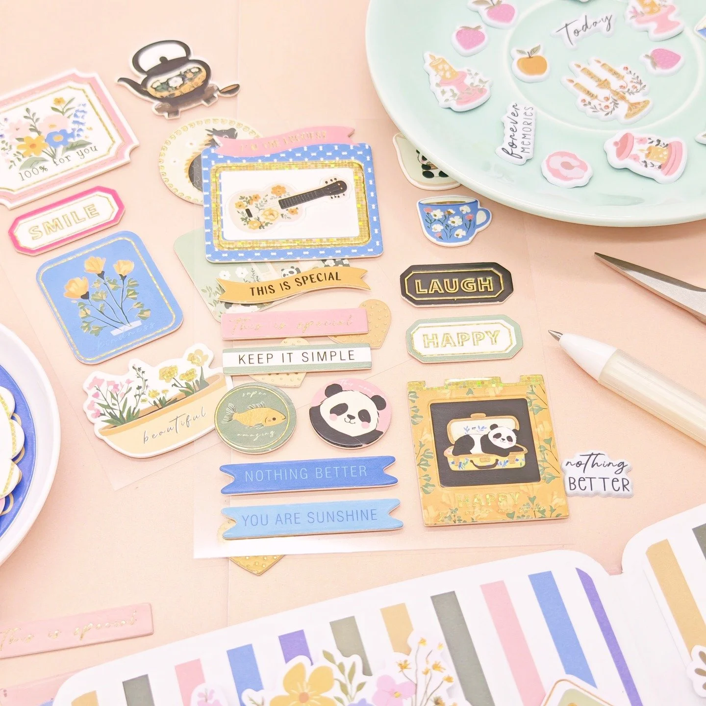 New Lush Garden stickers&mdash;perfect for scrapbooks, cards &amp; all your DIY projects.#LushGarden #Stickers #ScrapbookStickers #FloralStickers #PaperCrafts #CardMaking #CraftSupplies #DIYCrafts #HandmadeWithLove #StickerAddict