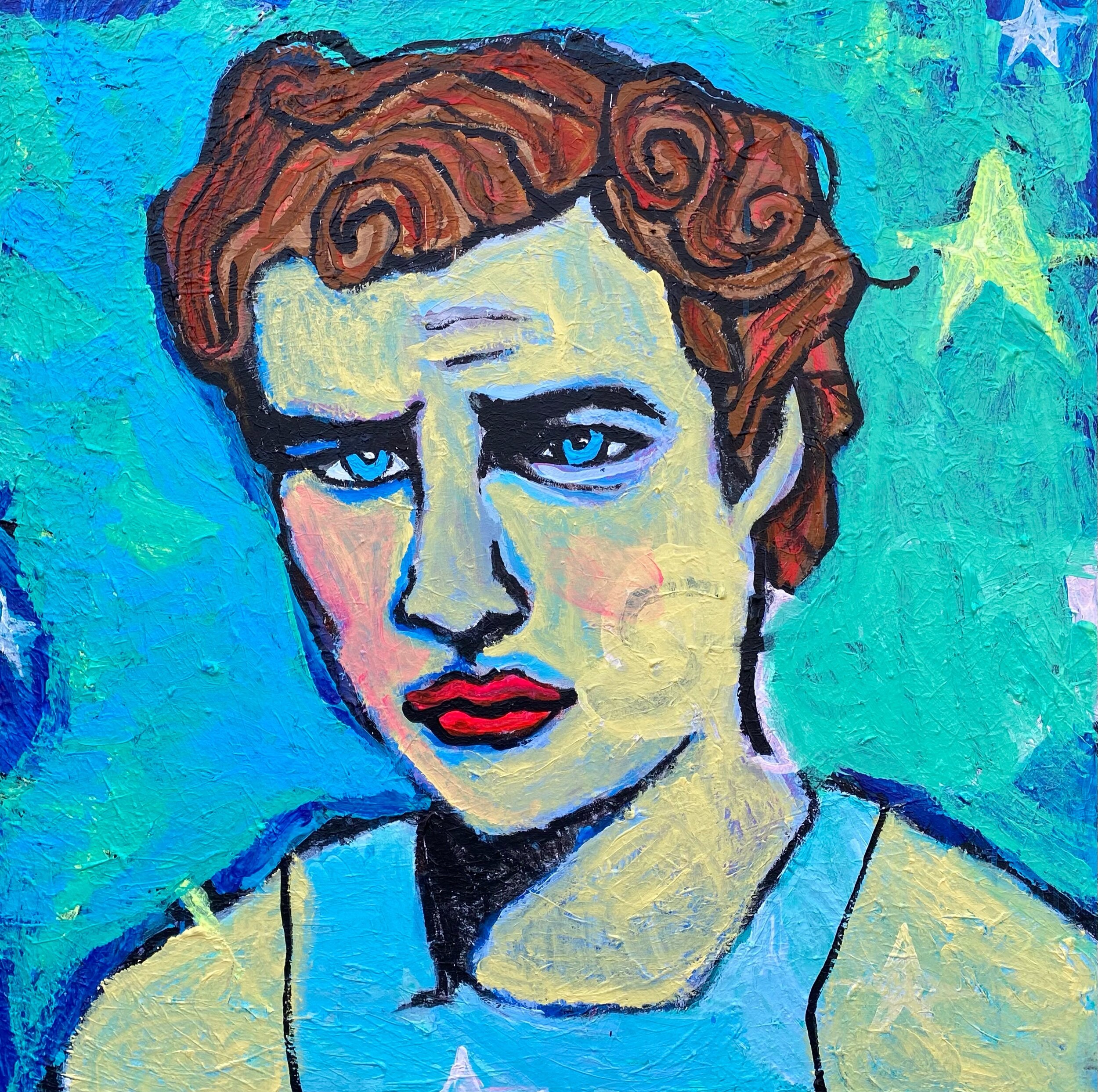 sold / Young Brando/  36x36in / acrylic on canvas 