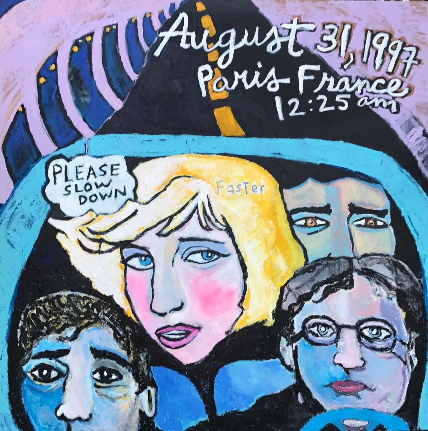 sold / The Death of Diana / 60x60in / acrylic on canvas 