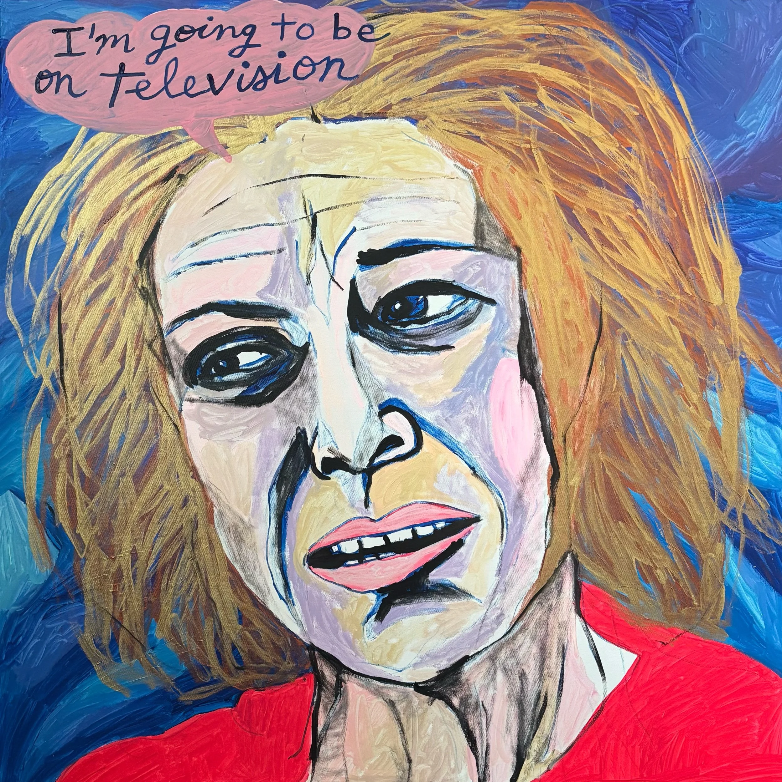Ellen Burstyn/ Requiem for a Dream / 36x36in acrylic on canvas 