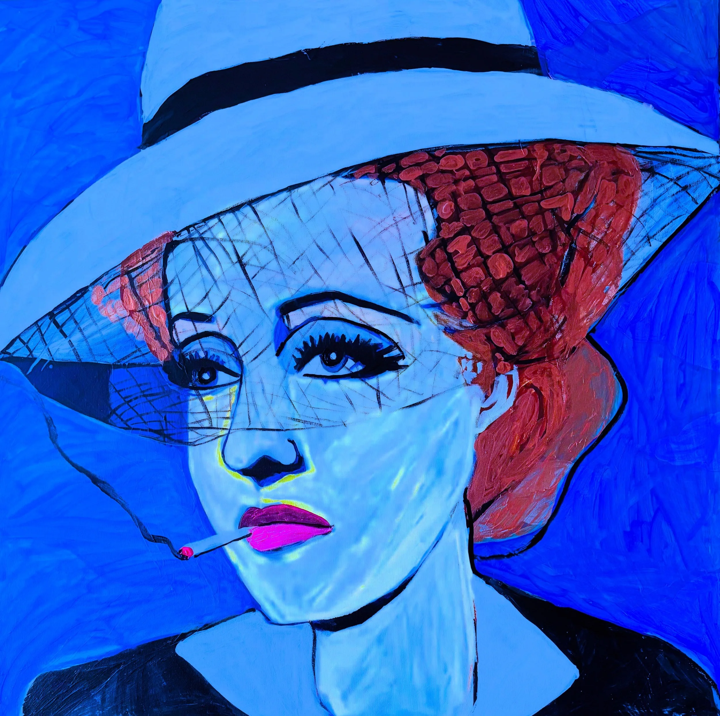 Bette Davis/ Charlotte Vale / 36x36in/ acrylic on canvas 