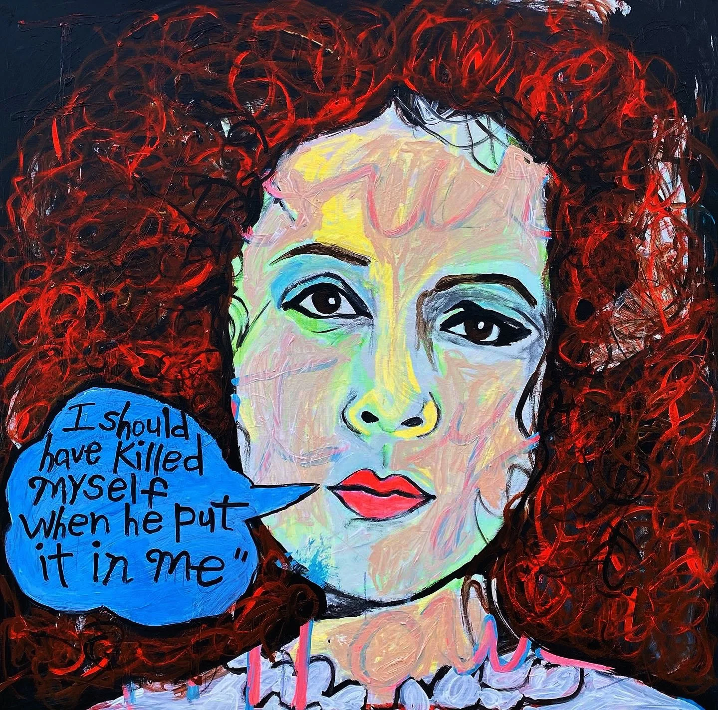 Piper Laurie / Margaret White 36x36in acrylic on canvas 