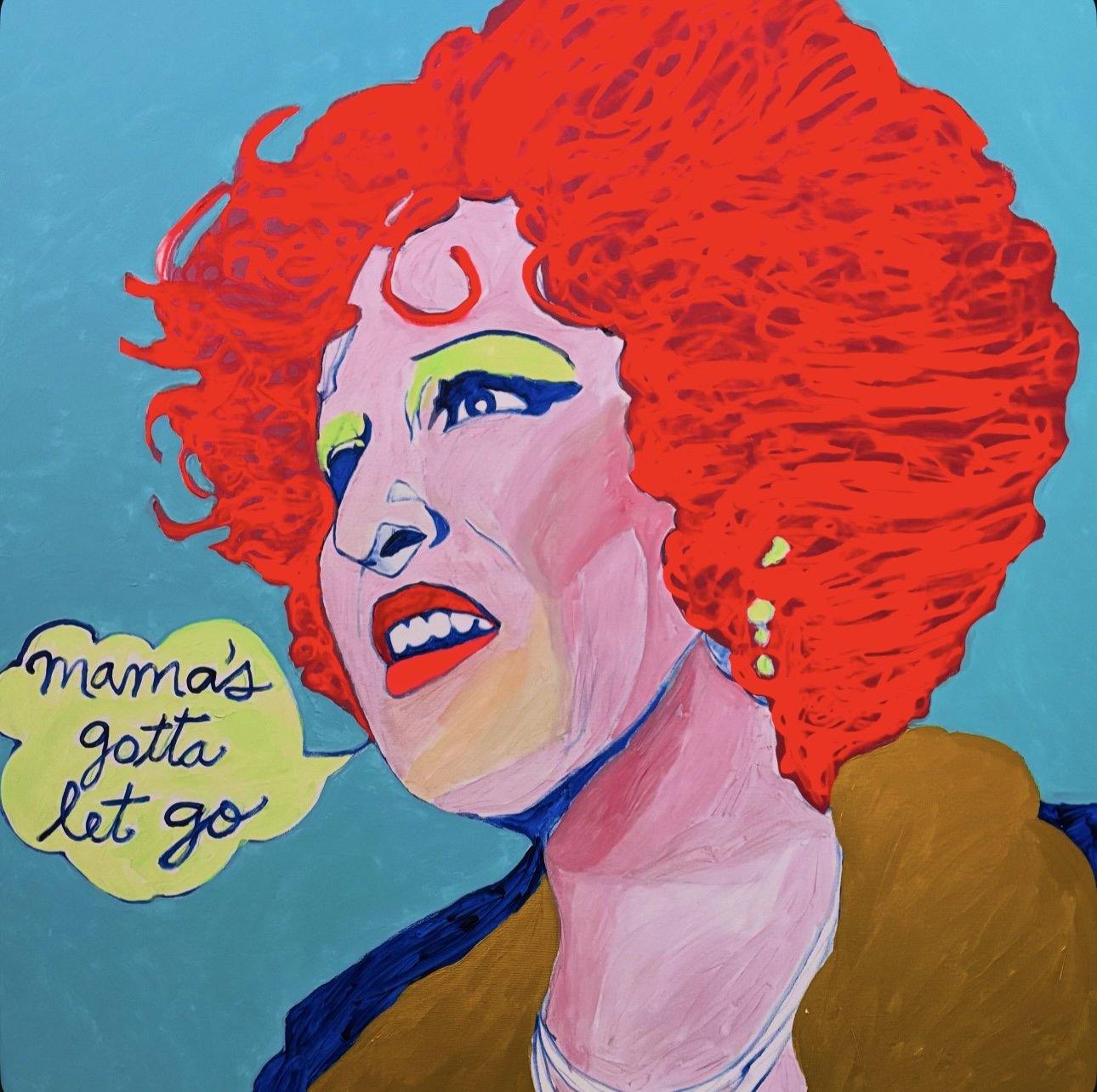 Bette Midler / Mama Rose/ Gypsy / 36x36in acrylic on canvas 