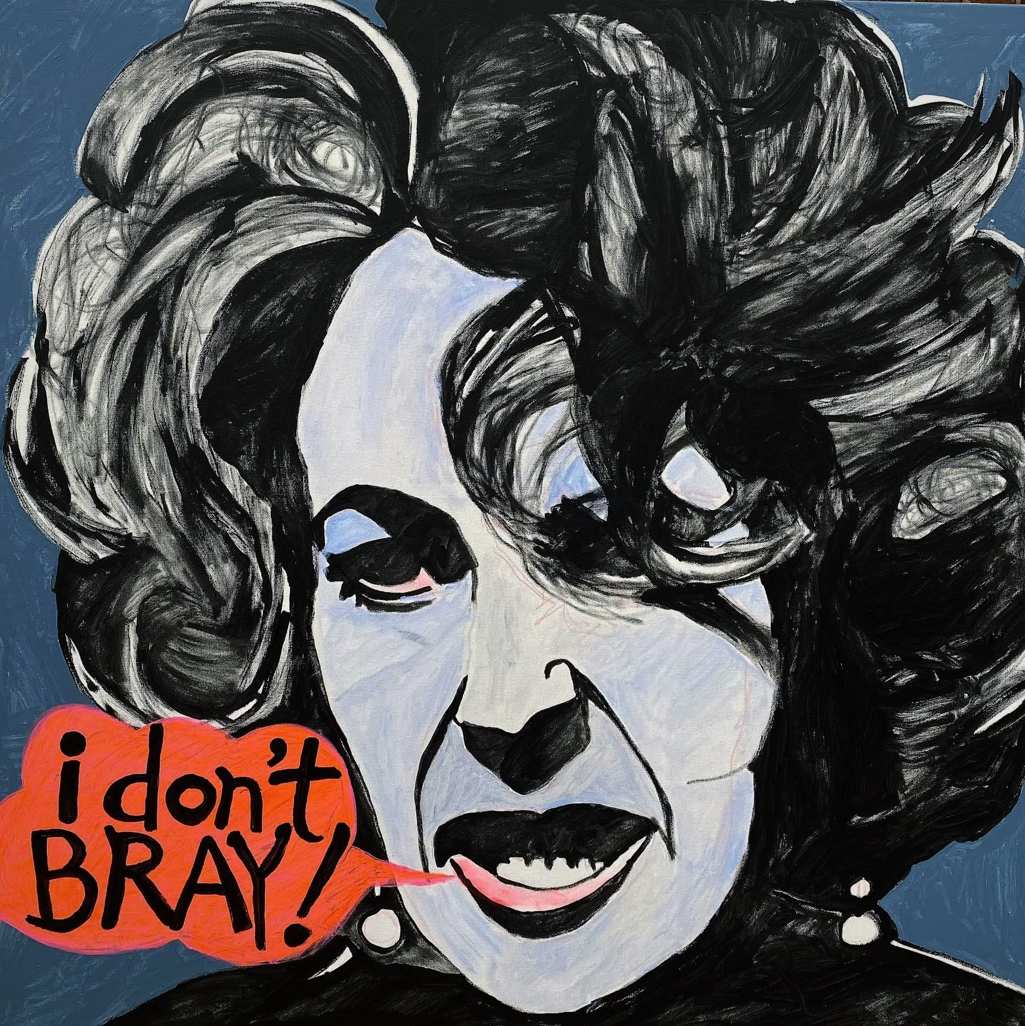 Elizabeth Taylor/ who’s afraid of Virginia Woolf? / 36x36in acrylic on canvas 
