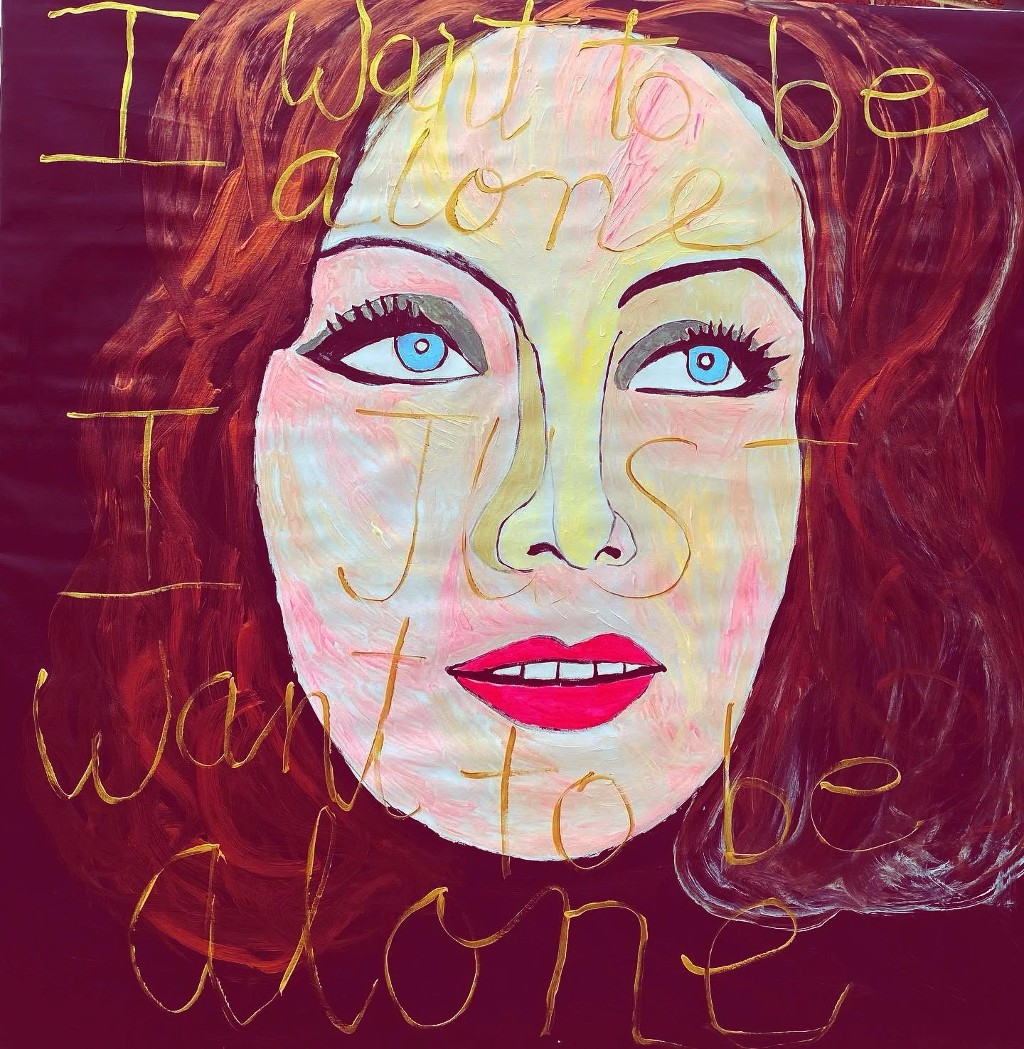 Garbo / 5ft by 5ft / acrylic on canvas 