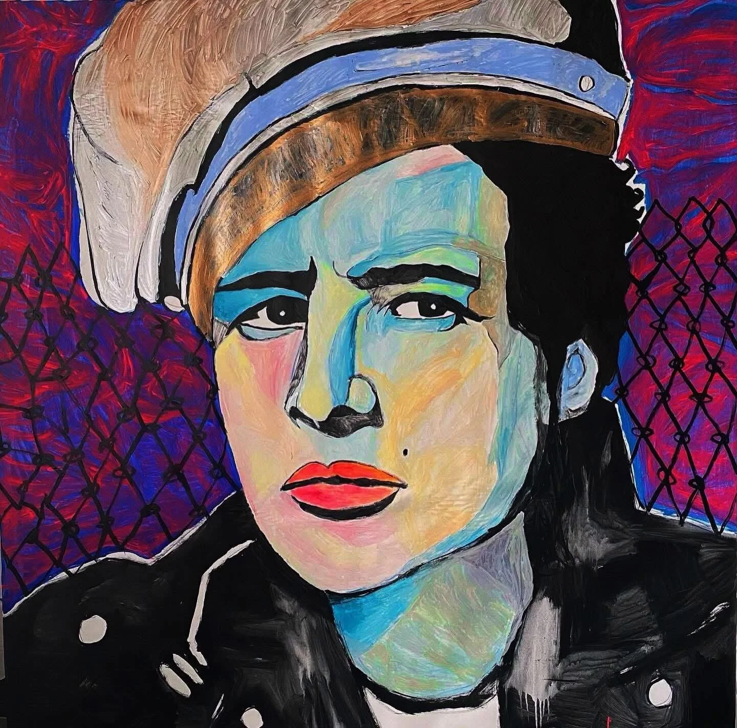 Marlon Brando / 5ft by 5ft / acrylic on canvas 