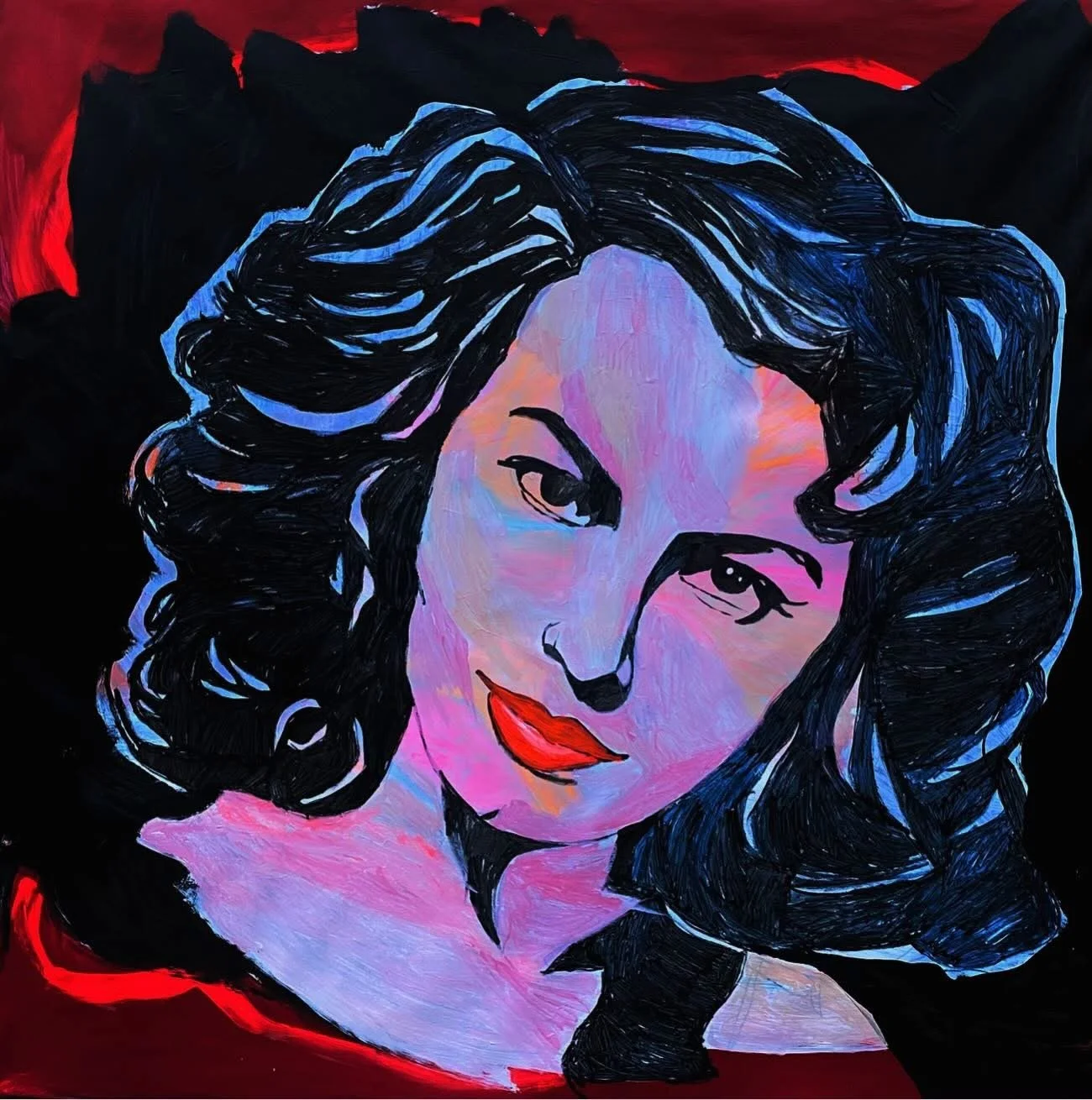 Ava Gardner/ 48x48in / acrylic on canvas 