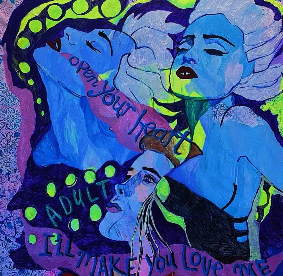 Madonna/ Open Your Heart/ 60x60in acrylic on canvas 