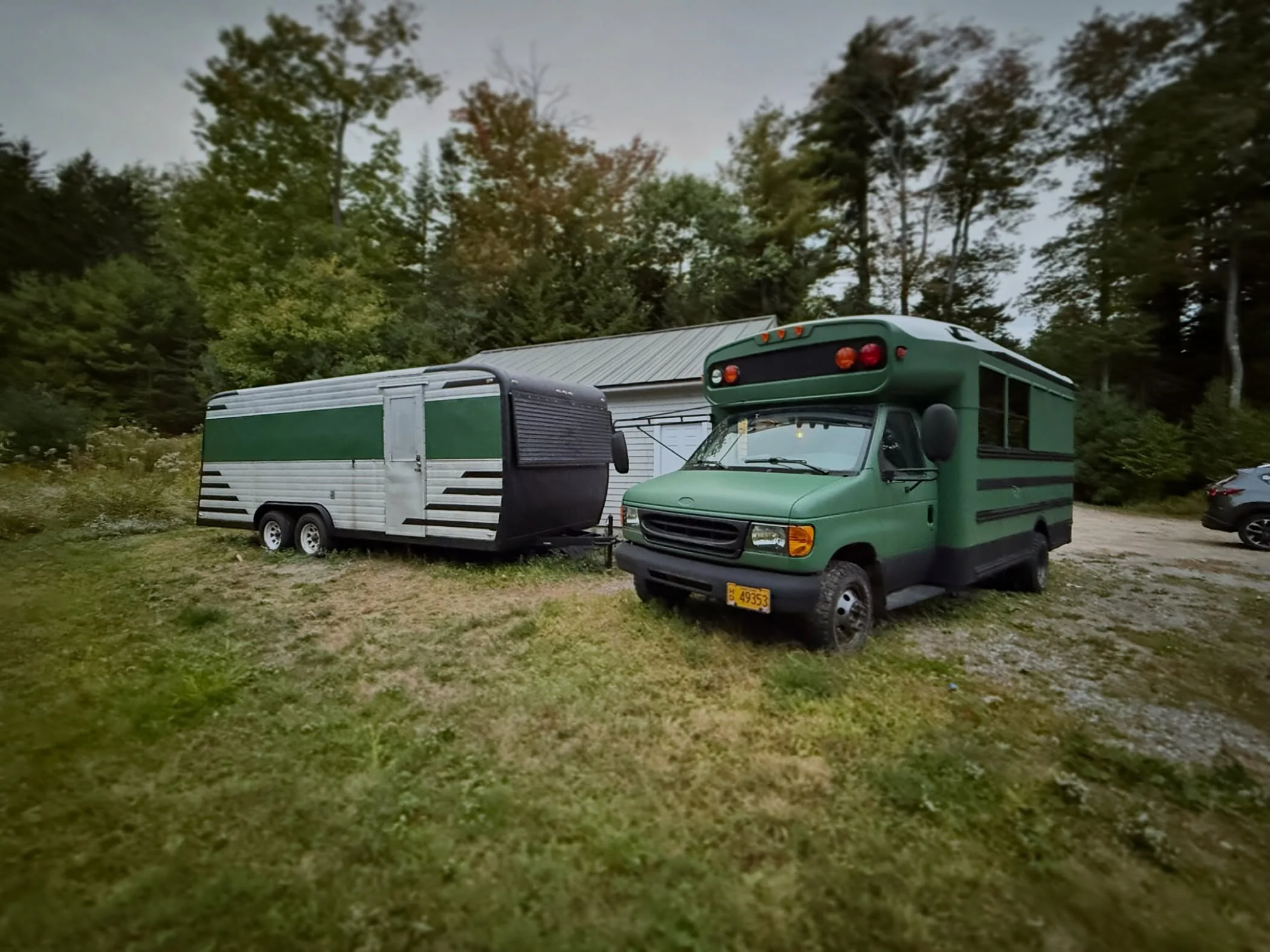 Hello Again 🌿 I've got some new projects !

Hi Folks! It's been a minute (or 2-3 years?) but I've decided to come back. A lot has changed. A lot has stayed the same. 

My bus is green! 
My trailer is green!

Both are almost done and for sale, too!
M