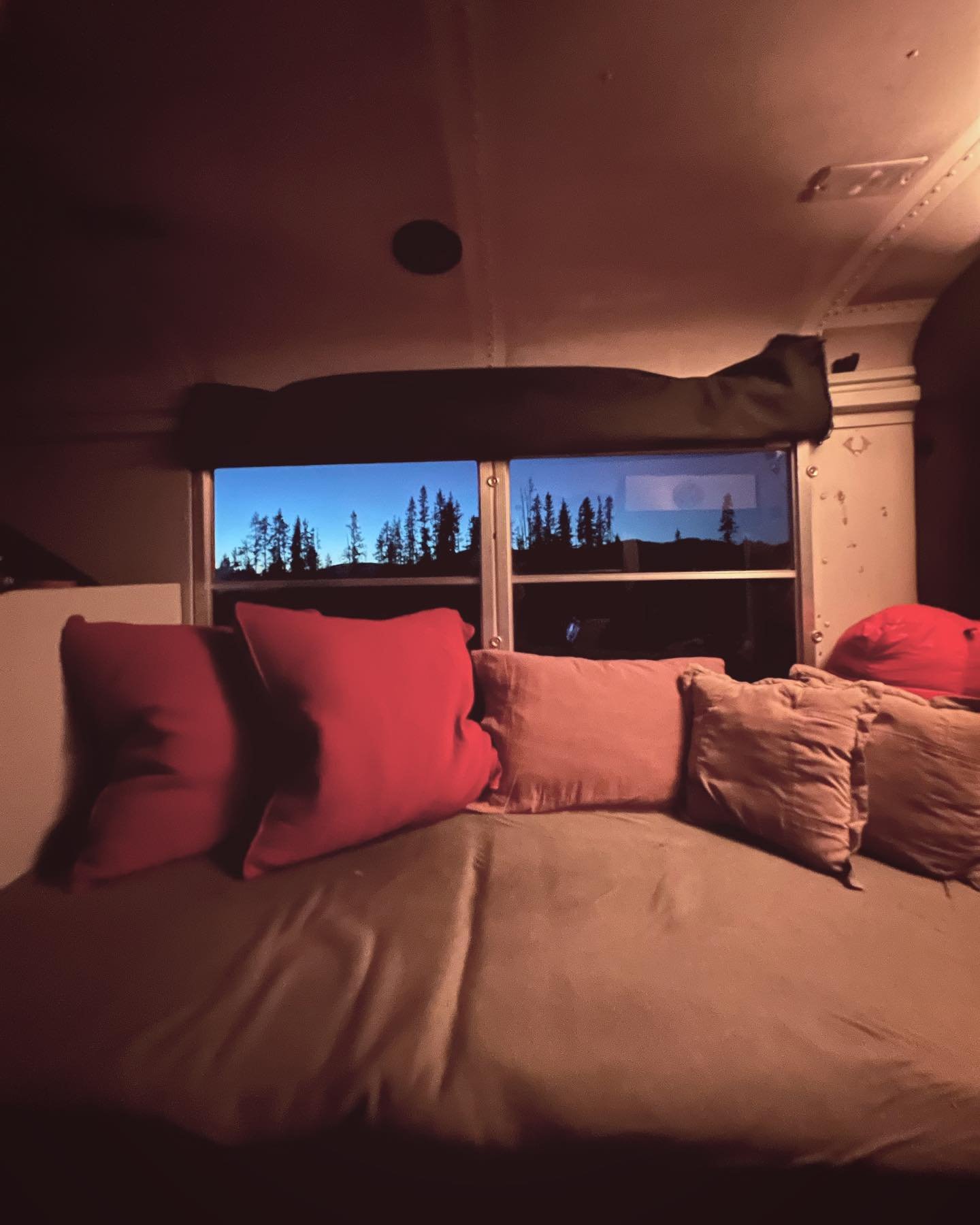 I love looking through my bus windows 😍🏔⛰🌲

Tulsi and so are enjoying our first real days living out of the bus since leaving the city. Any real I mean, just idling by in a beautiful space letting the day unfold naturally and spontaneously. 

#bus