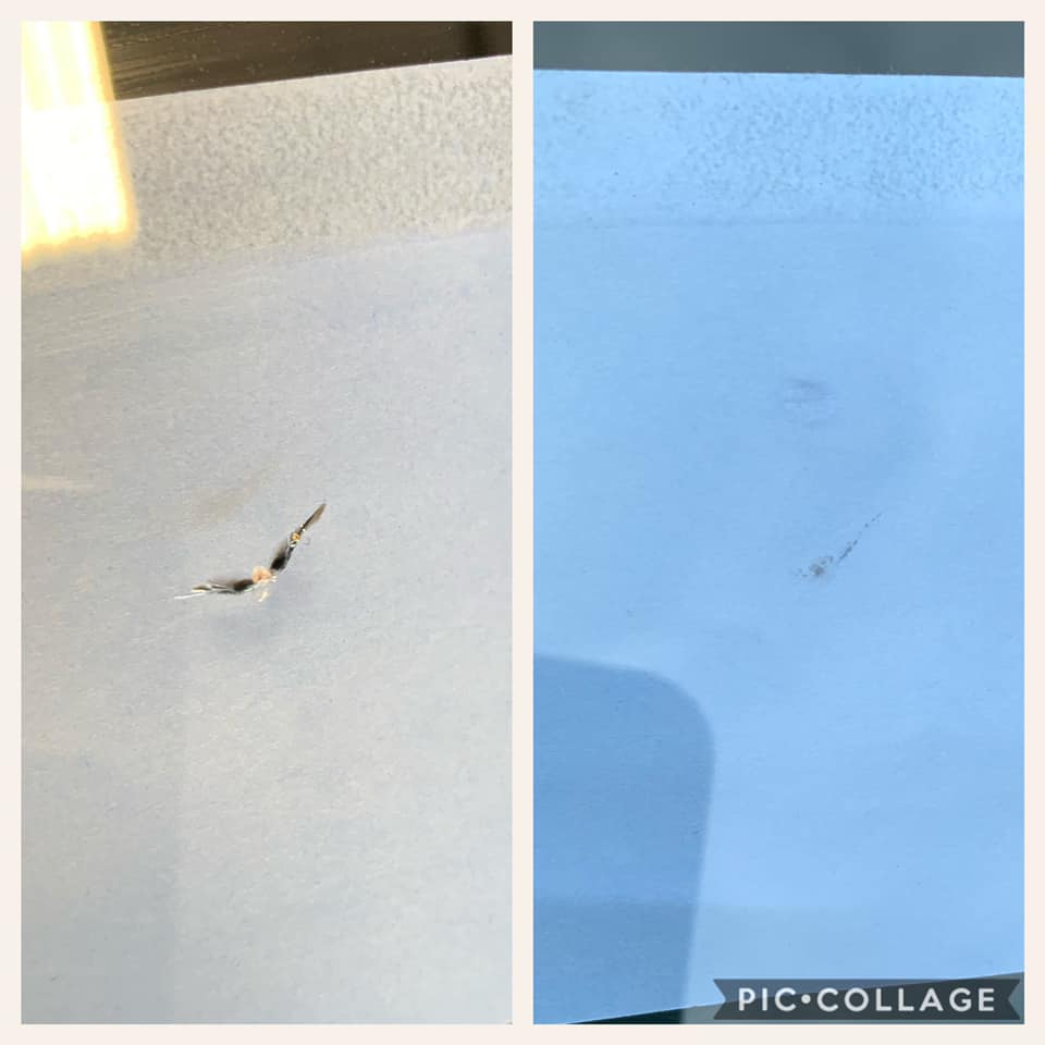 Windshield Repair Before and After