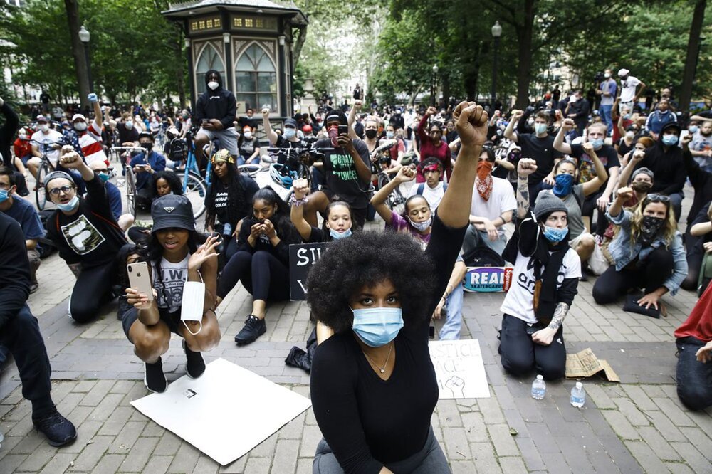 Demonstrators at Rittenhouse Square in Philadelphia, June 2nd. Image Credit: Pennsylvania Real-Time News