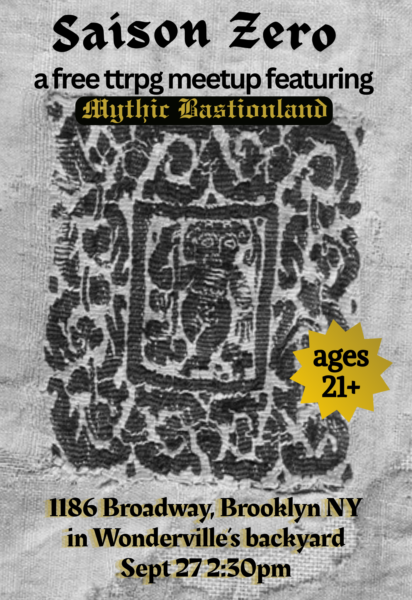 Saison Zero Flyer