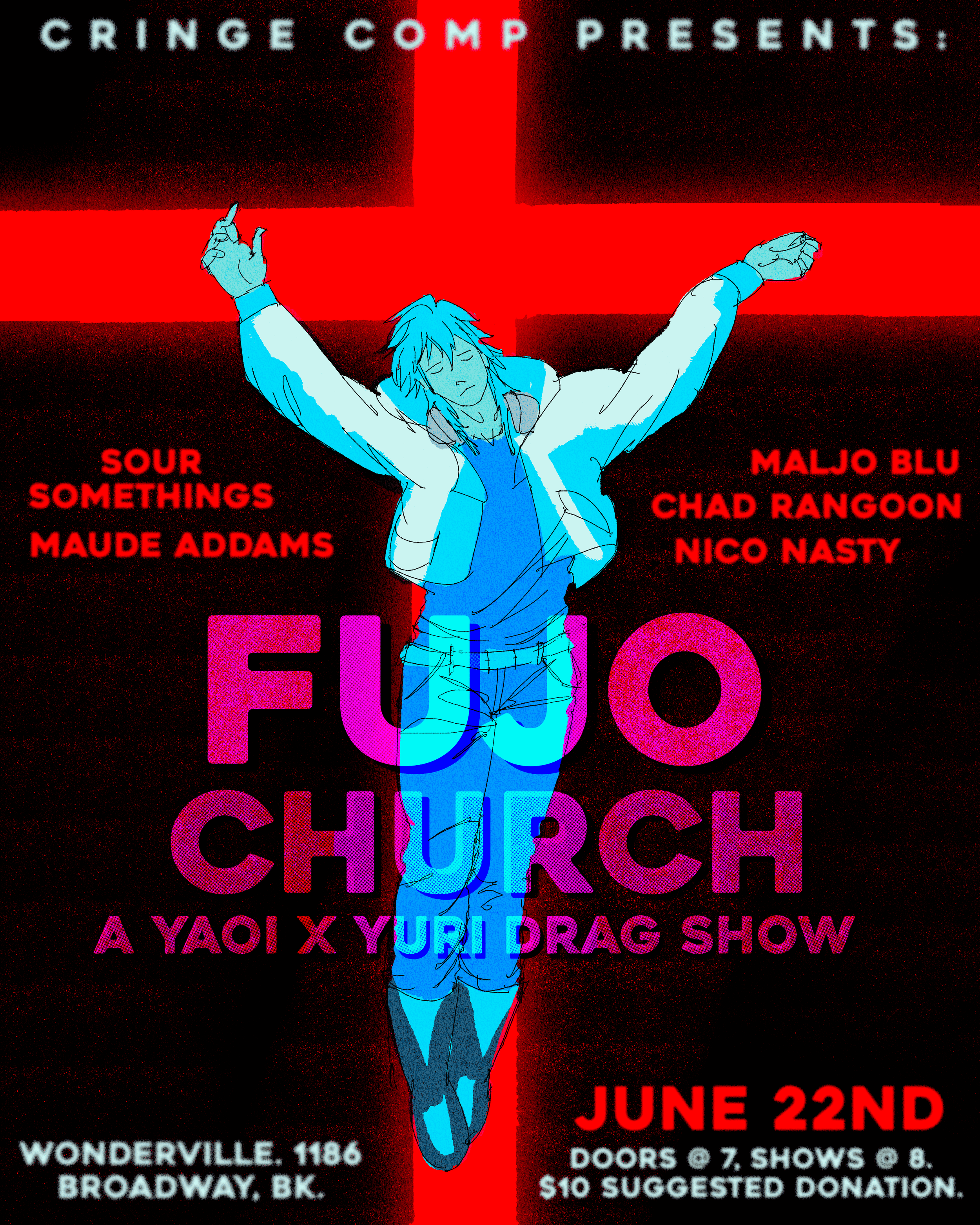 Fujo Church: a yaoi x yuri drag show Flyer