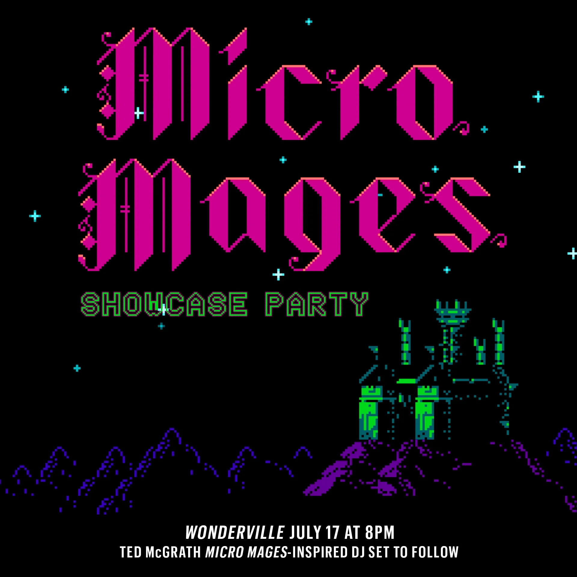Ted McGrath Djs after the Micro Mages launch, with a set inspired by the game