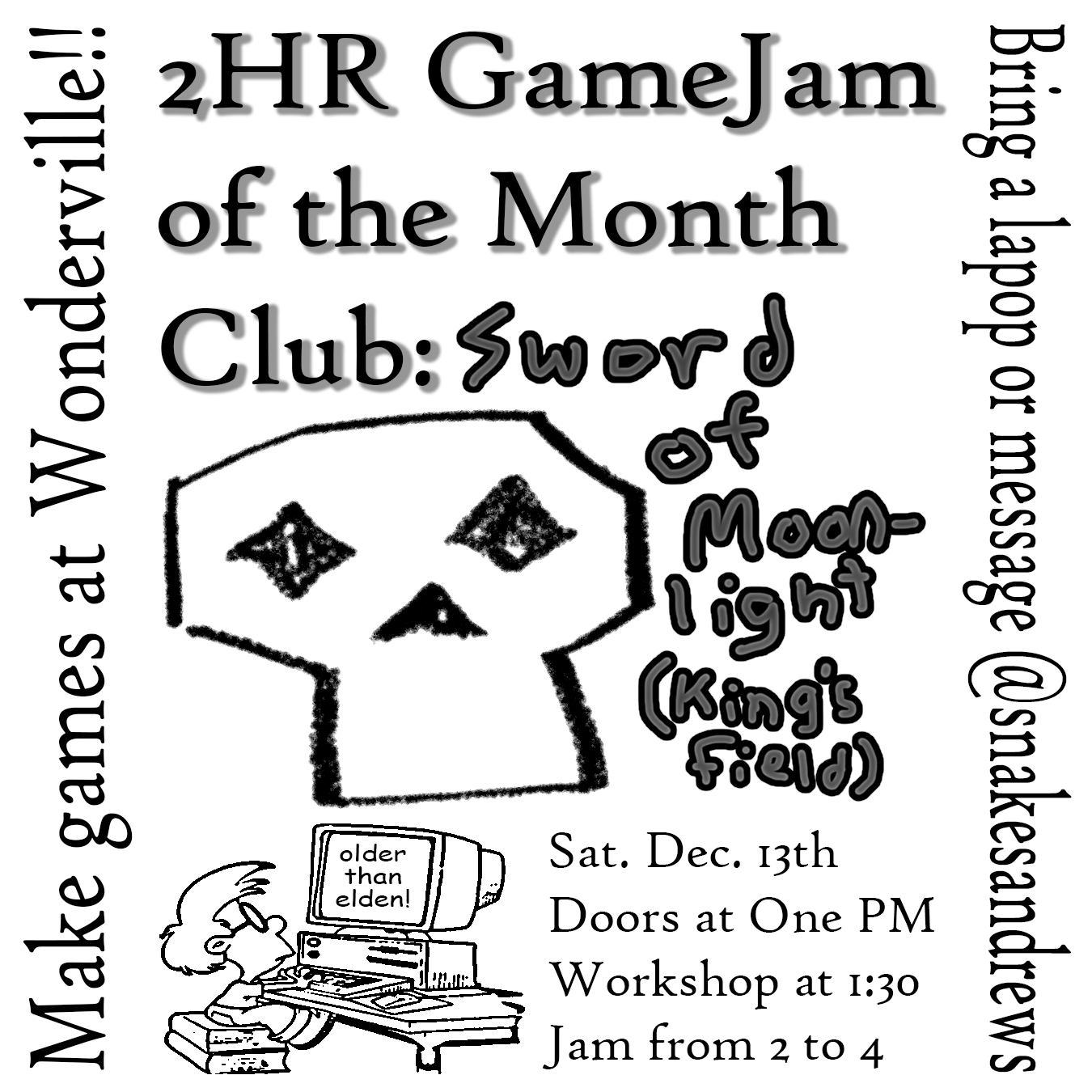 Monthly 2 Hr GameJam Club: Sword of Moonlight