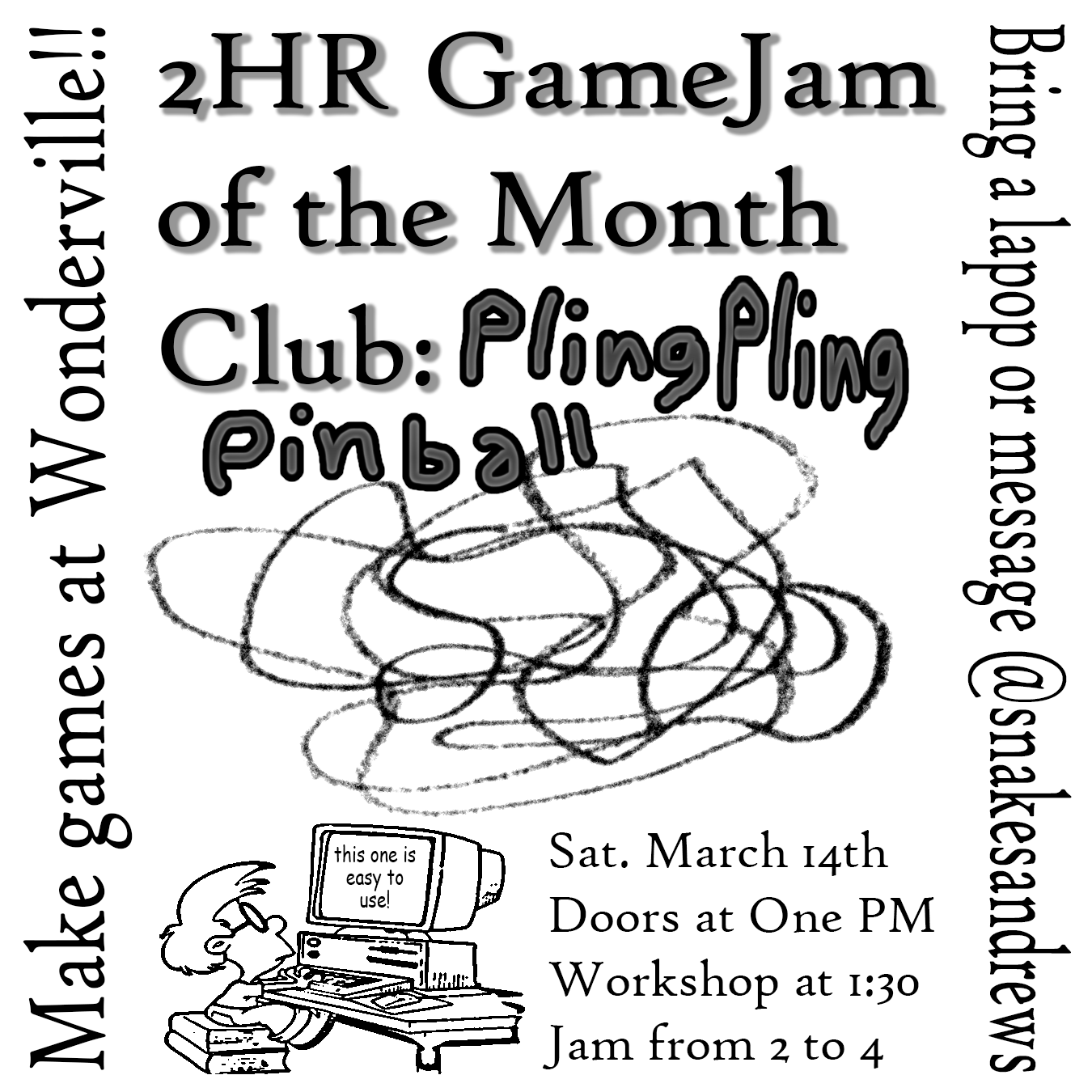 Monthly 2 Hr GameJam Club: Plingpling Pinball