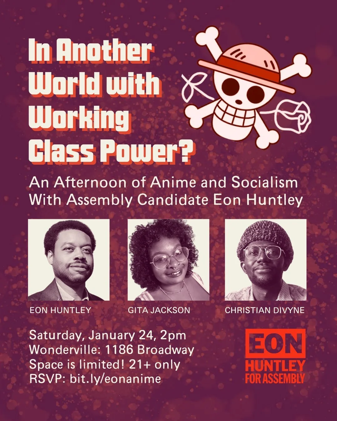 In Another World With Working Class Power?! An Afternoon of Anime and Socialism Benefiting Eon Huntley for Assembly