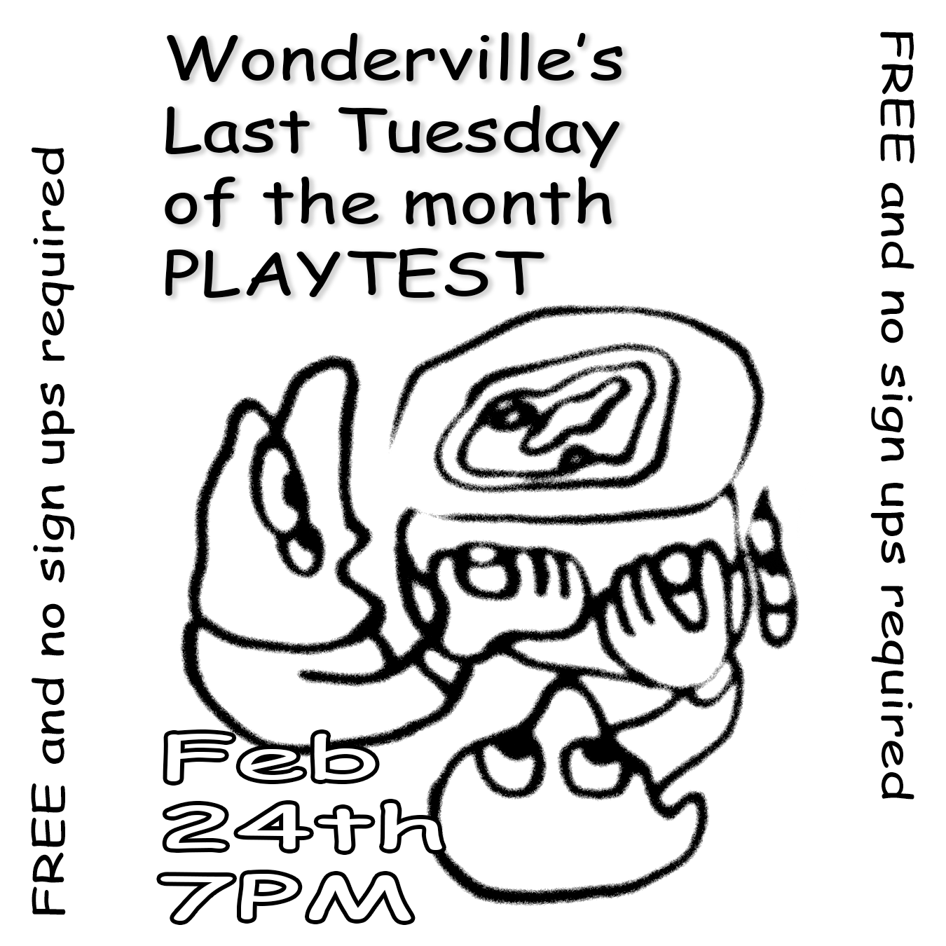 Wonderville's Last Tuesday of the month PLAYTEST