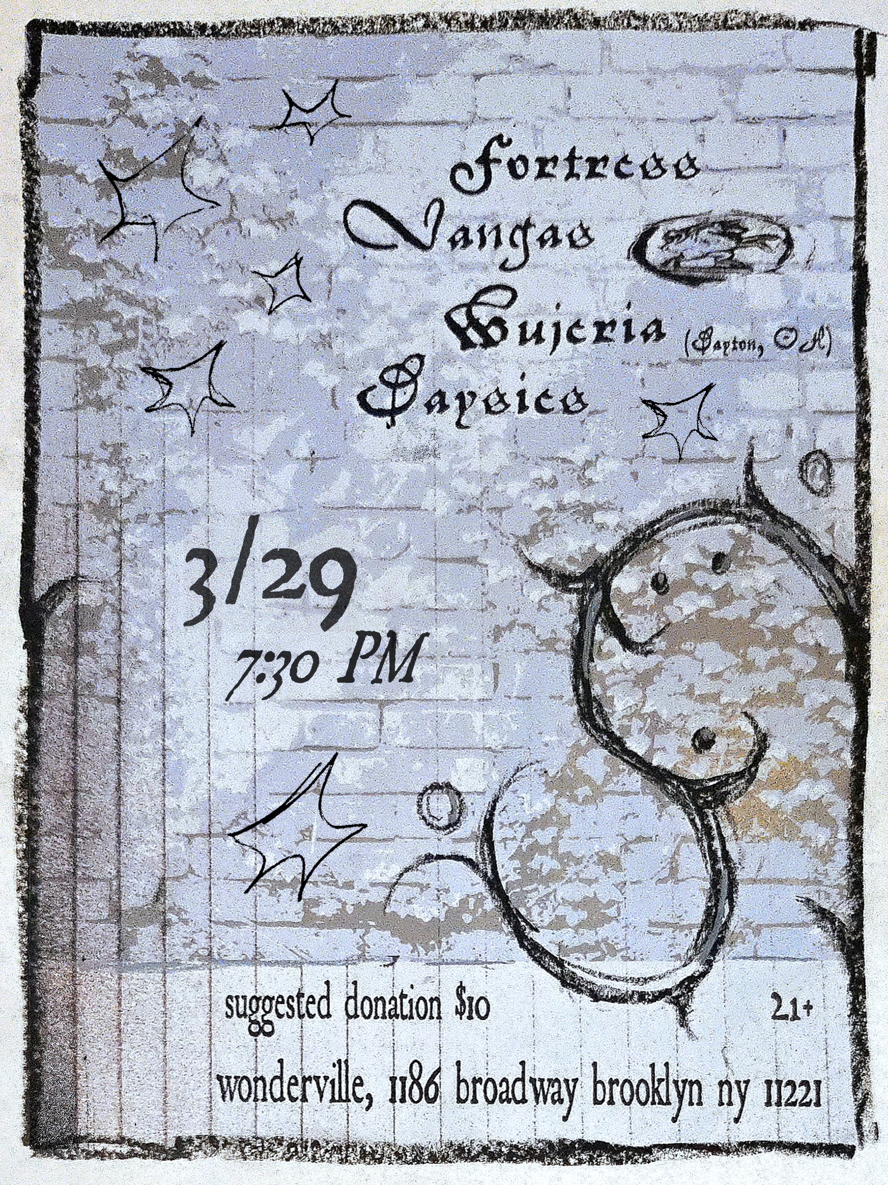 fortress, wujeria, vangas, daysies at wonderville