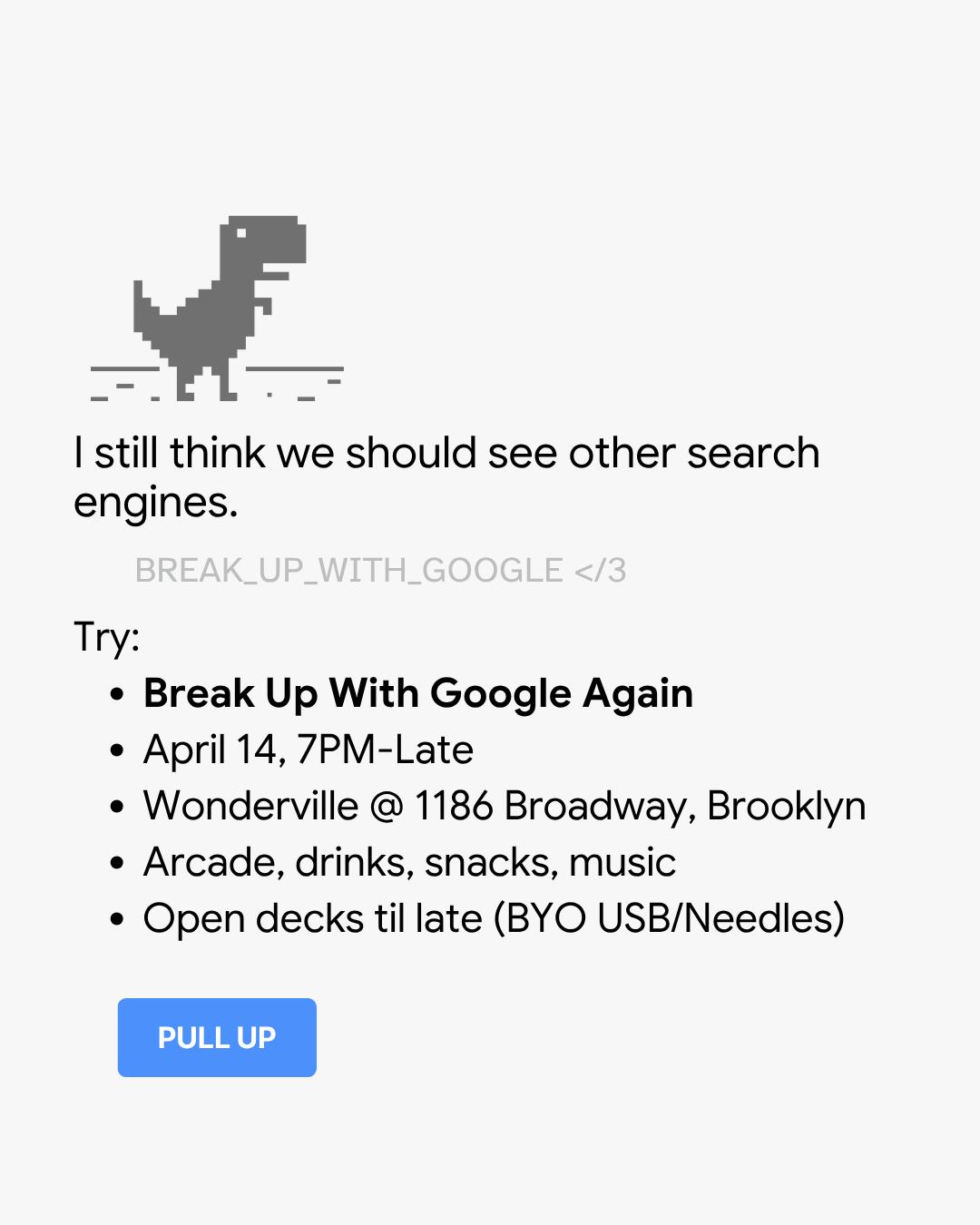 Break Up With Google Again