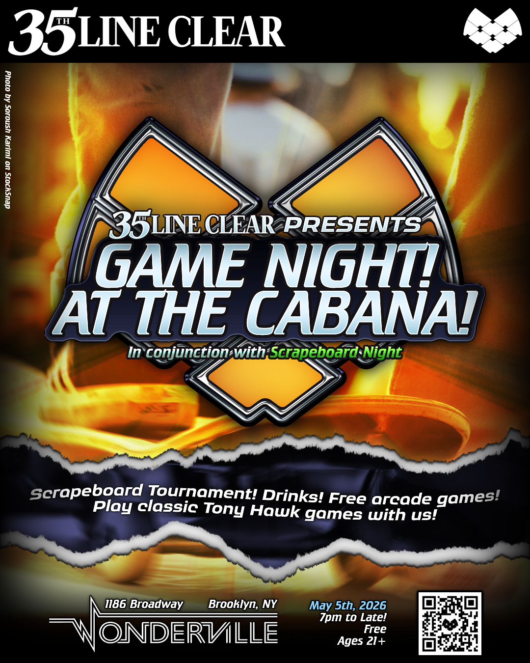 35th Line Clear presents Game Night! At the Cabana!