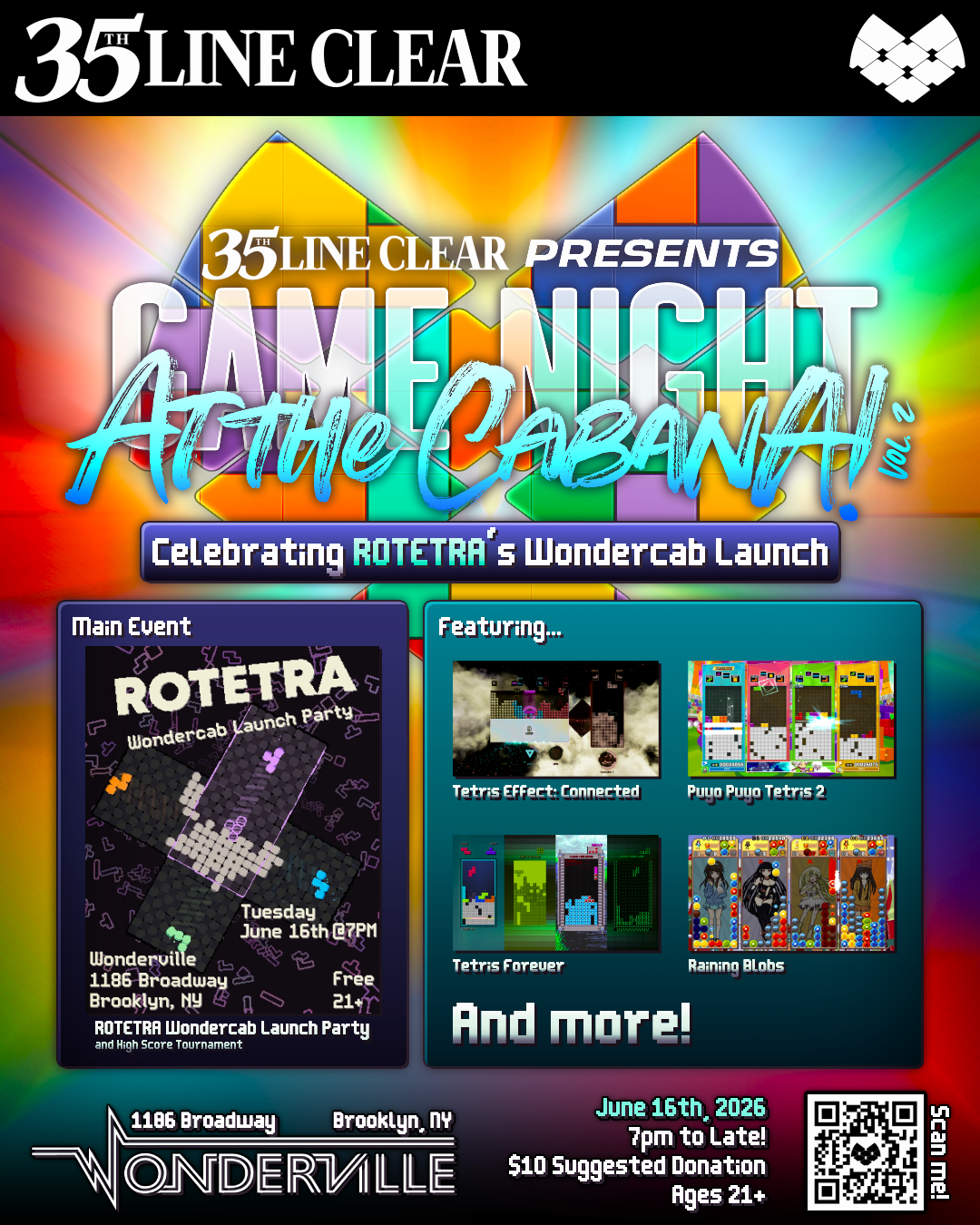 35th Line Clear presents: Game Night at the Cabana! Vol. 2