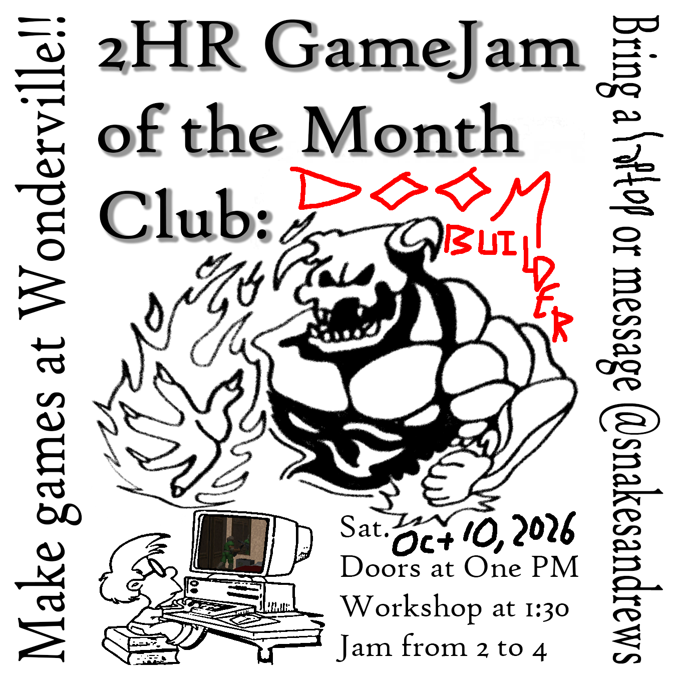 Monthly 2 Hr GameJam Club: Doom Builder