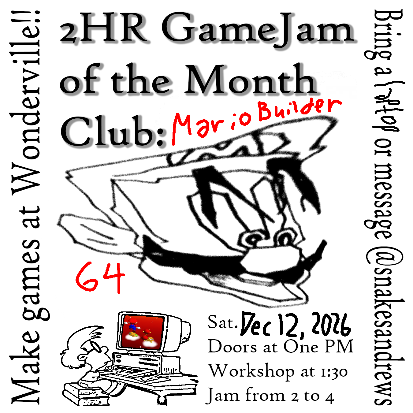 Monthly 2 Hr GameJam Club: Mario Builder