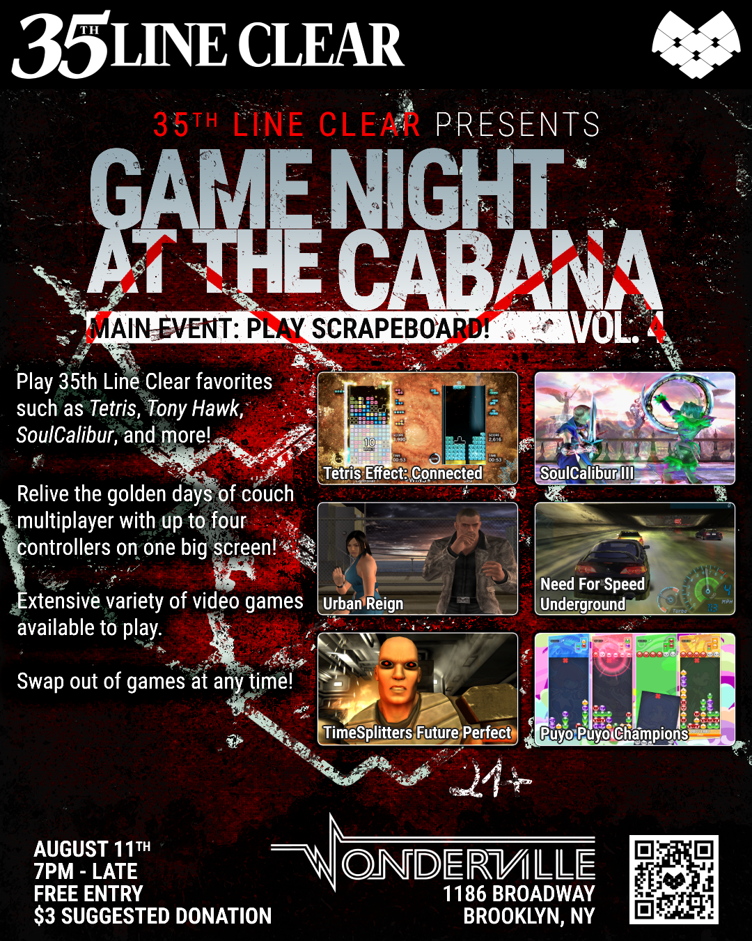 35th Line Clear - Game Night at the Cabana, Vol. 4