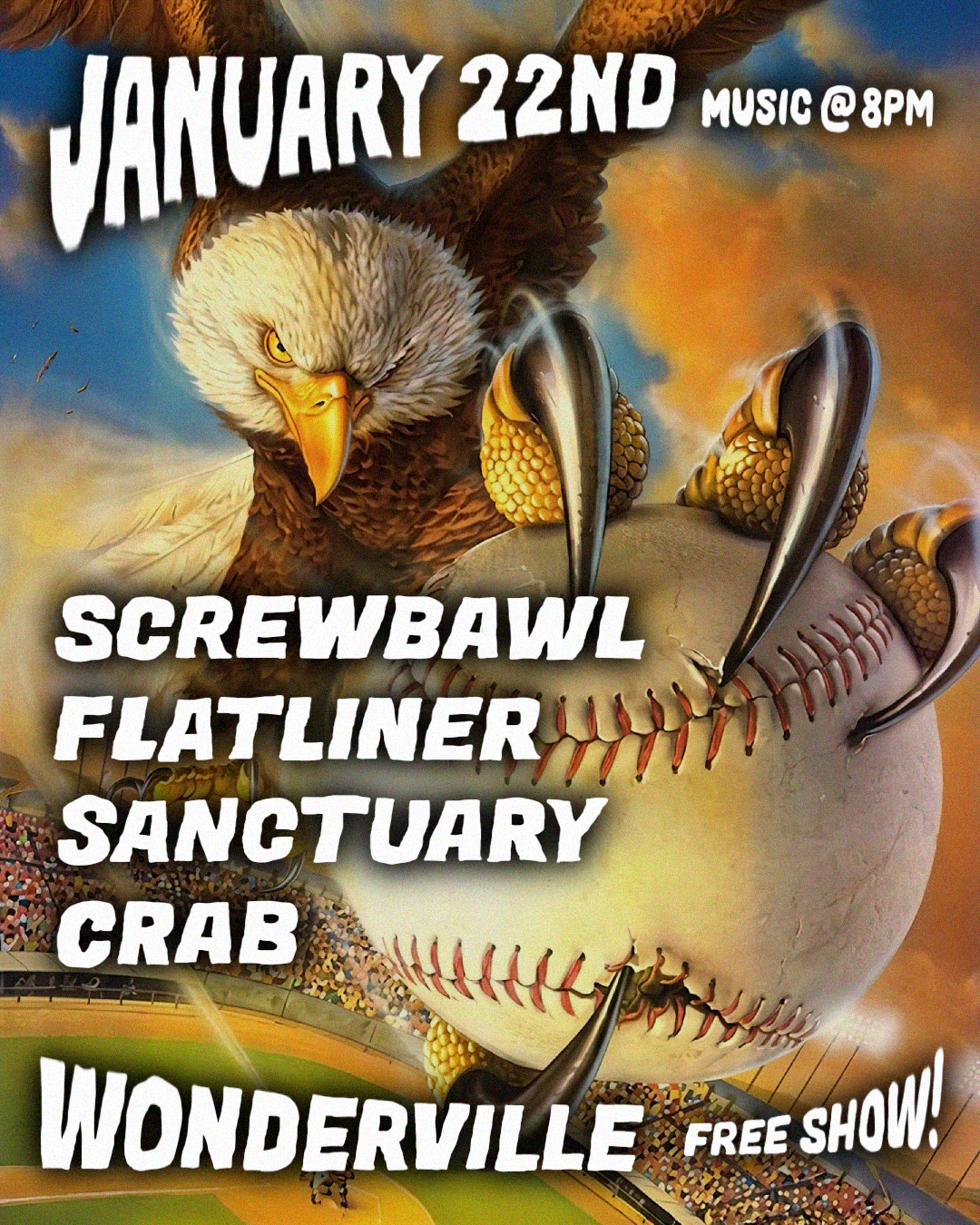 SCREWBALL / FLATLINER / SANCTUARY / CRAB  Flyer